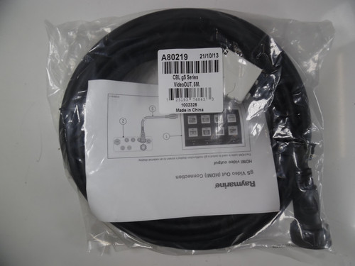 Raymarine A80219 Video Out HDMI Cable For GS Series Multi-Function Displays 5m