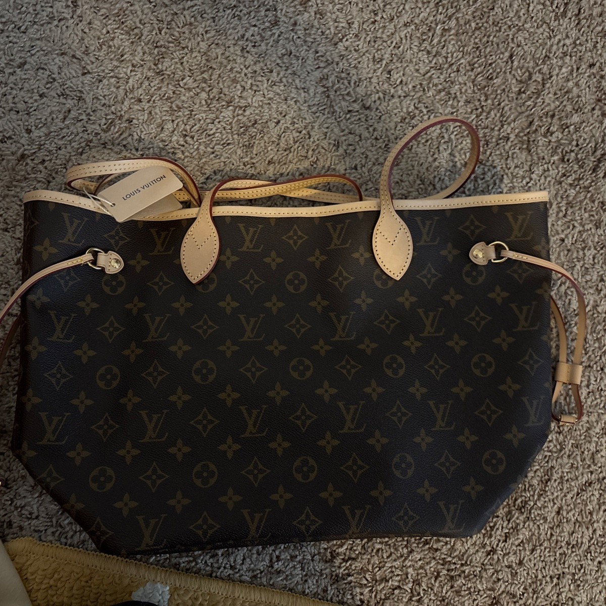 Louis Vuitton Neverfull Tote MM Brown Canvas Monogram for sale