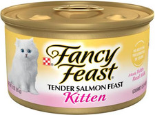 Purina Fancy Feast Kitten Tender Salmon Feast Wet Cat Food 3oz Cans 24 Pack 