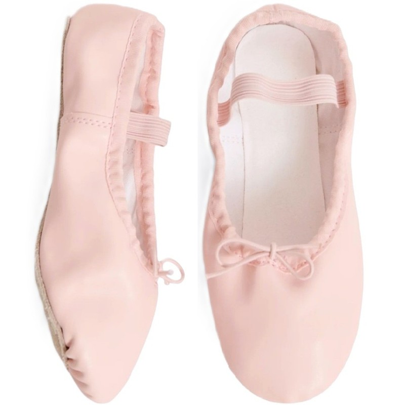 JUSTICE Older Girl's size 1 BALLET / DANCE SHOES Pink ~ New with Tags