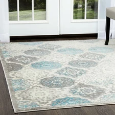 5x7 Home Dynamix Gray Floral Petals Area Rug 7585-705 - Aprx 5' 2" x 7' 2"