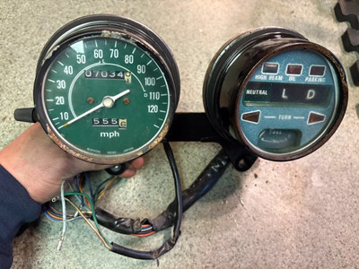 1976 honda cb 750a gauges speedo tach speedometer tachometer cb 750a low miles