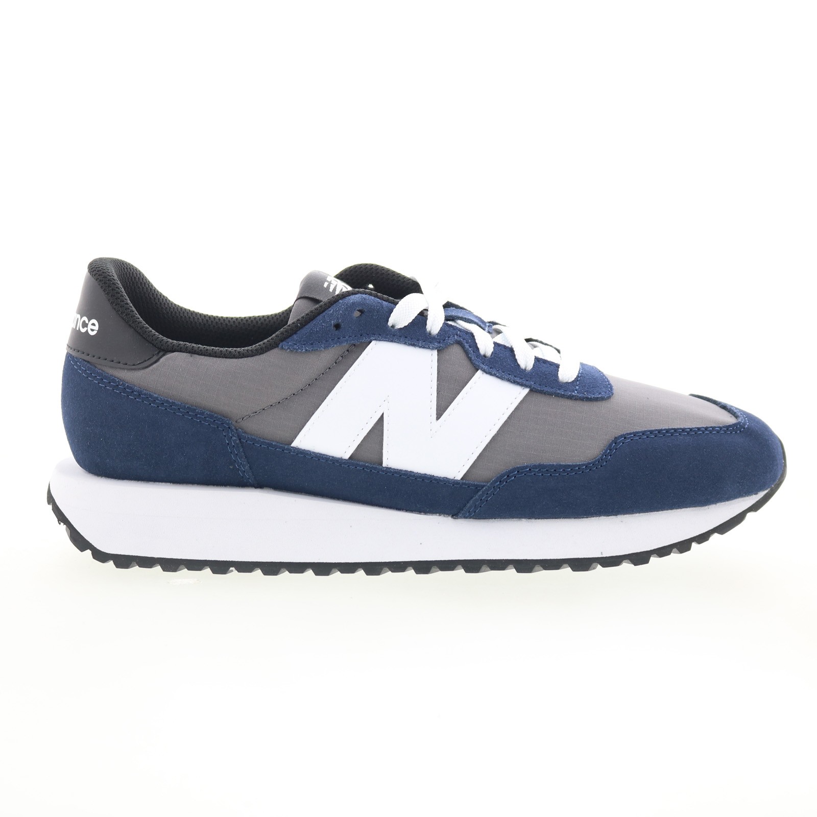 New Balance 237 MS237MCN Mens Gray Suede Lace Up Lifestyle Sneakers Shoes