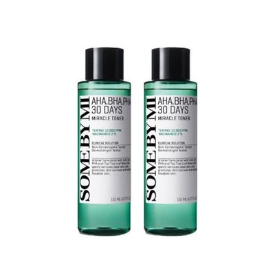 SOME BY MI AHA BHA PHA 30 Days Miracle Toner 150ml + 150ml  Acne Care K-Beauty