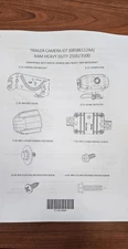 NEW Mopar Trailer Camera Kit (68586112AA) Ram Heavy Duty 2500/3500 - Complete