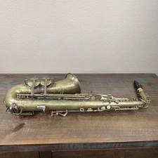 Vintage Brass Buescher 140 Aristocrat Alto Saxophone Series III Pearl Key Inlay