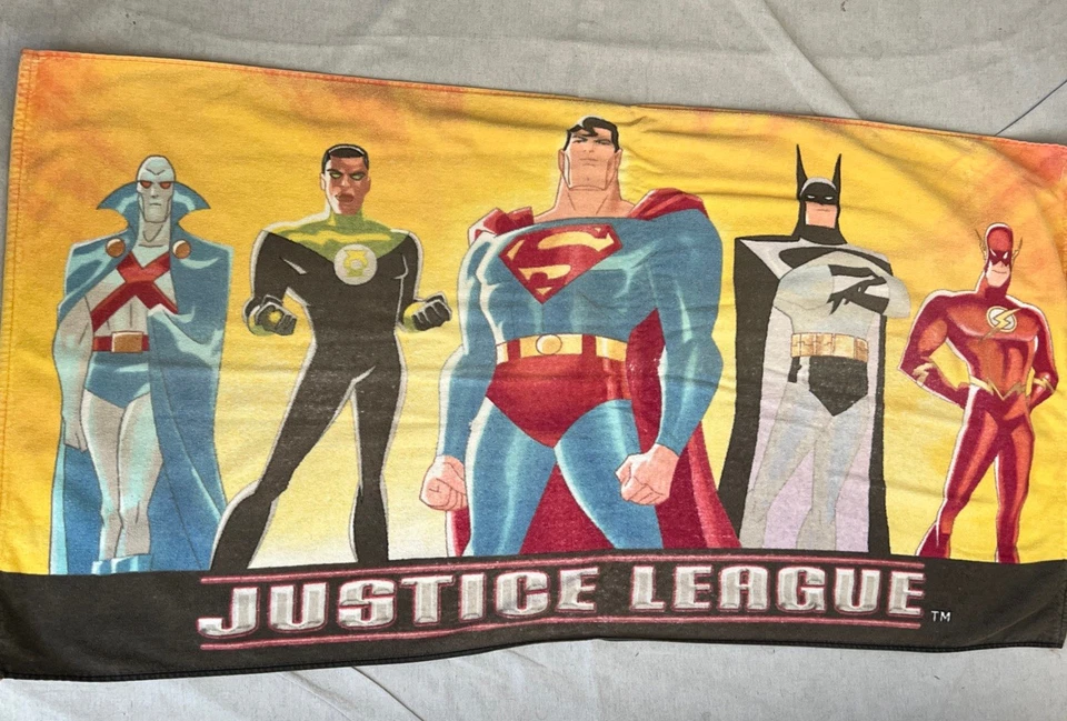 Лига справедливости марсианский человек Супермен зеленый фонарь, вспышка Бэтмен пляж полотенце - Изображение 2 из 4