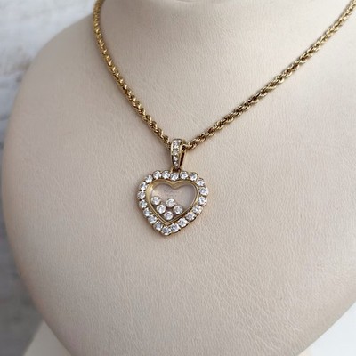 Chopard Happy Diamonds Anhänger Herz 79/4758-20 mit Kette 1,16 ct. 18K Gold mit