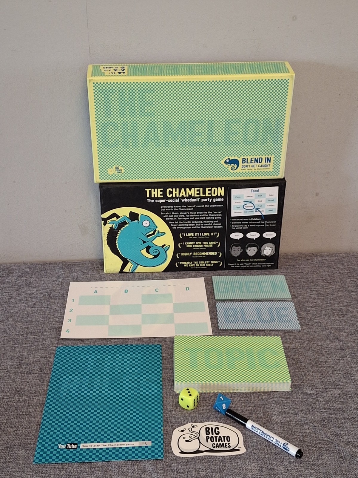 The Chameleon Board Game - Multi Award Winning Game by Big Potato - Complete VGC