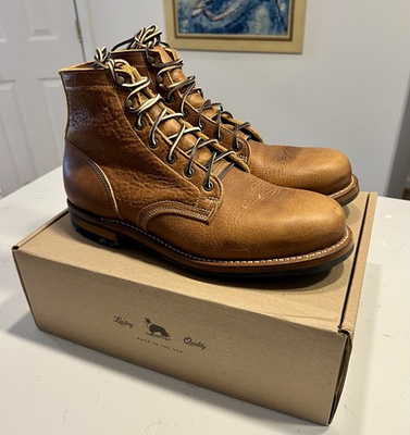 #ad Truman Grizzly Plain Toe British Tan Boots Men’s Size 11 EE With Box $275.95