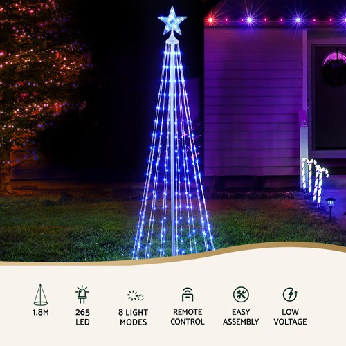 1.8M Christmas Tree 265 LED RGB Fairy Lights Jingle Jollys - Picture 3 of 7