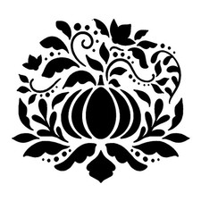 Really Great Stencils, Pumpkin Flourish, 6x6", Fall, Halloween Stencil, Autumn