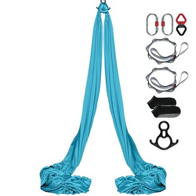 Uimoso Aerial Yoga Hängematte Swing Luft Fliegen 10x2,8m Schaukel Blau 1000kg