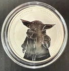 2021 NIUE "Baby Yoda" Star Wars 1 oz .999 Silver BU Round “Lucas Film” $2 coin.