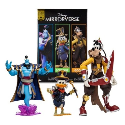 McFarlane Disney Mirrorverse Genie, Scrooge McDuck & Goofy Actionfiguren Set Gol