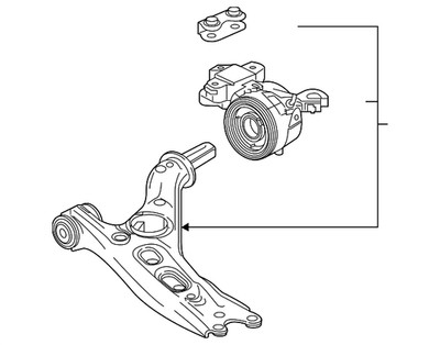 Genuine Honda Lower Control Arm 51350-TPA-J01