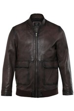 JP 1880 Herren große Größen Lederjacke Leder Lammnappa Collegekragen 838200