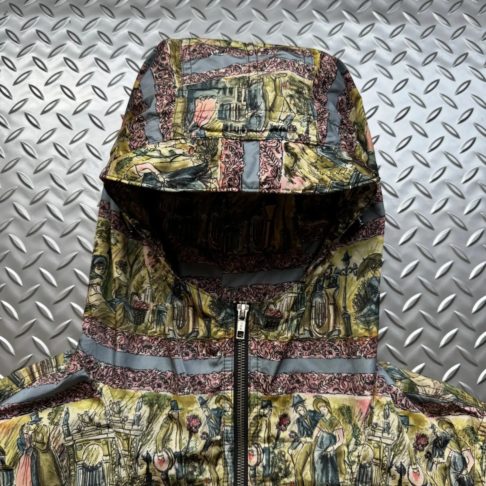 Burberry Illustrated Scene Print Nylon Jacket Size 52 - product detail image 3