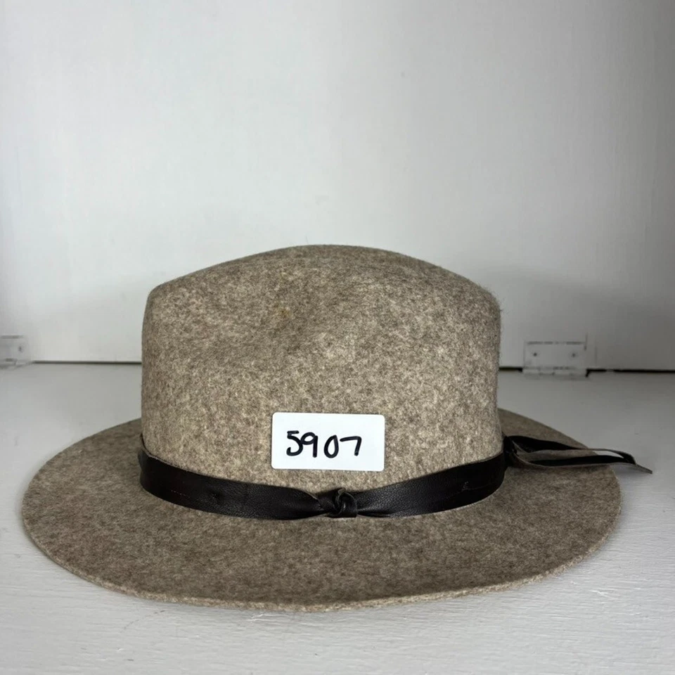 Sombrero Fedora ORVIS 100 % Lana con Borde Para Mujer Talla Grande Tostado Foto 4 de 4