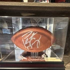 Peyton Manning SIGNED SUPERBOWL 50 NFL Football Denver Broncos (WITH CASE)