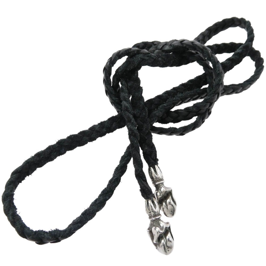 Chrome Hearts Leather Braid Lips Tongue LT Lip & Tan Blade Necklace Used LIFE-0 thumbnail 6