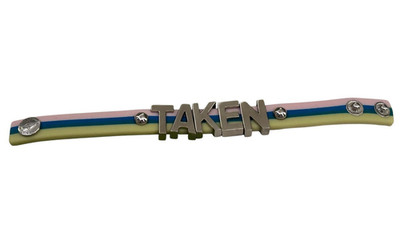 BCBGENERATION BCBG TAKEN FAUX LEATHER BRACELET SILVER / MULTICOLOR CHOICE NWOT
