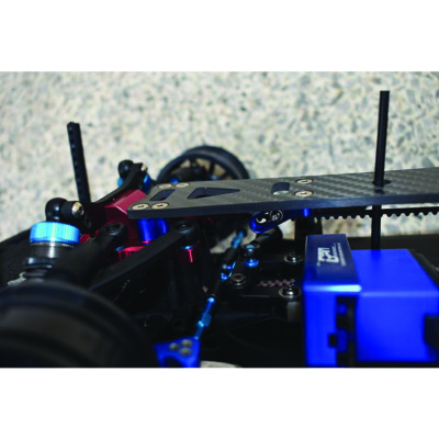 GPM Racing Carbon Fiber + Aluminum Sub Chassis Orange : Tamiya 1