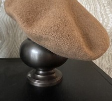 BERET BASQUE 100 Wool Camel Tan French Beret Cap Hat