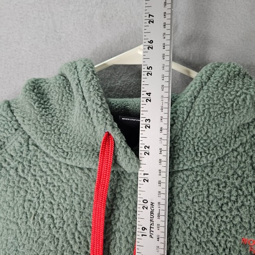 The North Face Hoodie Women Large Green Sherpa Fleece Pullover Cozy Streetwear - Bild 8 von 8
