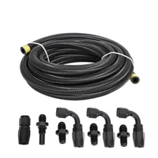 Automatic Transmission Cooler Line Kit Fit GM 4L80E 6AN Nylon Steel Braided Line