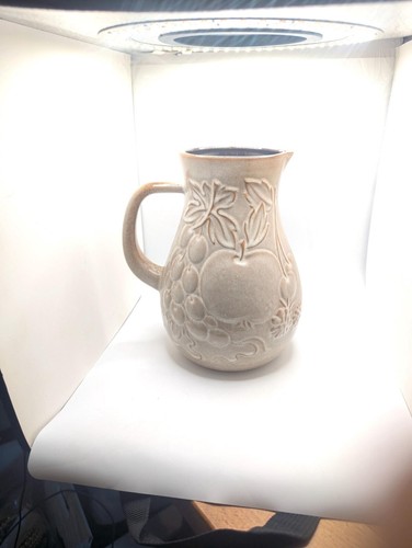 Vintage Rare West Germany Pitcher Scheurich Keramik MCM Orange Fruit Grape Grape - Picture 3 of 7