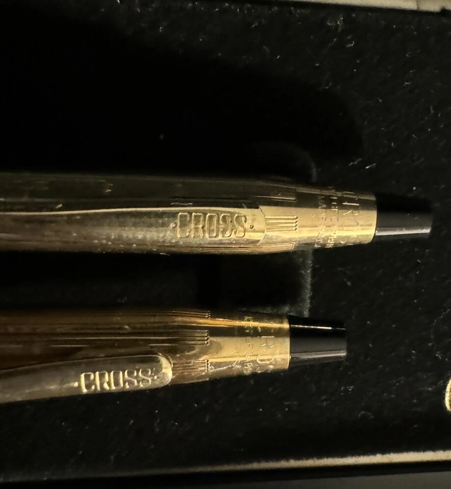 Juego de bolígrafo Cross 10k dorado y lápiz de 0,9 mm nuevo en caja hecho en Estados Unidos 450105 envío gratuito Foto 4 de 4