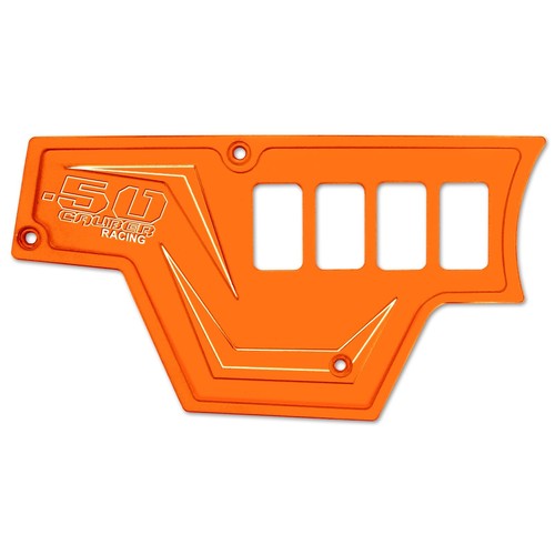 8 Switch 3 Piece Dash Panel Billet Aluminum Orange Powdercoated fits RZR XP1000 - Picture 5 of 8