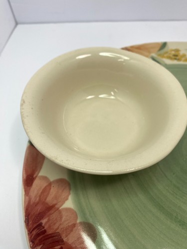 Meadows by Patton Floral Pottery Tray & Bowl Set 13" Serving Dish Discontinued - Picture 5 of 23