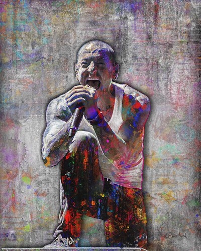 CHESTER BENNINGTON 24x36in Tribute Poster, Chester Bennington Art Free Shipping - Bild 3 von 5
