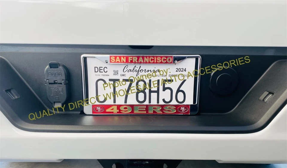 Marco de matrícula de metal de los 49ers de San Francisco ✅ Auténtico NFL 🧧Mejor regalo 🎁 Foto 4 de 4