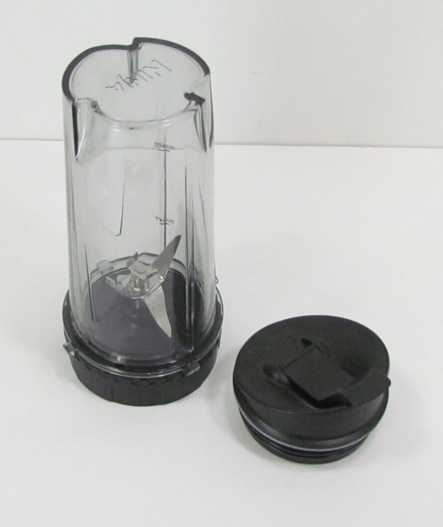 Ninja Blender 16oz Replacement Cup with Blade and Snap Close Lid for 8-16 oz Models (2 Pack)-image