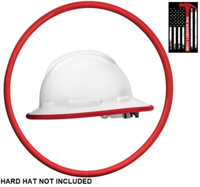 Hard Hat Brim Cover Edge Rubber Protector Red Goma Protectora Para Borde Casco
