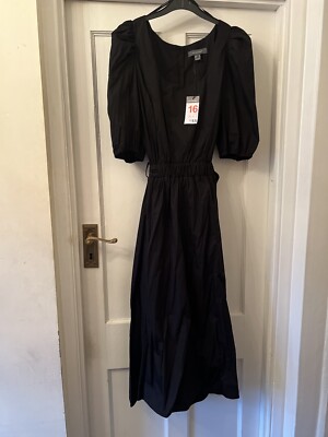 New Primark Black Cotton Summer Dress With Open & Button Back, UK 16 | eBay New Primark Black Cotton Summer Dress With Open & Button Back, UK 16 | eBay