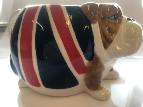 Union Jack Bulldogge Becher bunt Keramik Geschenk verpackt Neuheit Artikel von Leonardo NEU - Bild 4 von 4