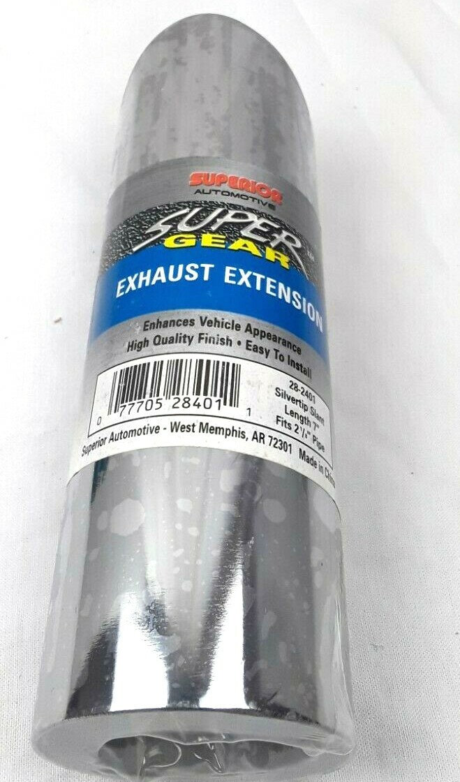 Superior Automotive Super Gear Exhaust Extension 7" 2 1/8 Pipe Silver