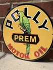 Polly Parrot Gasoline Heavy Steel Sign Vintage Metal Style Oil Gas Pump Plate