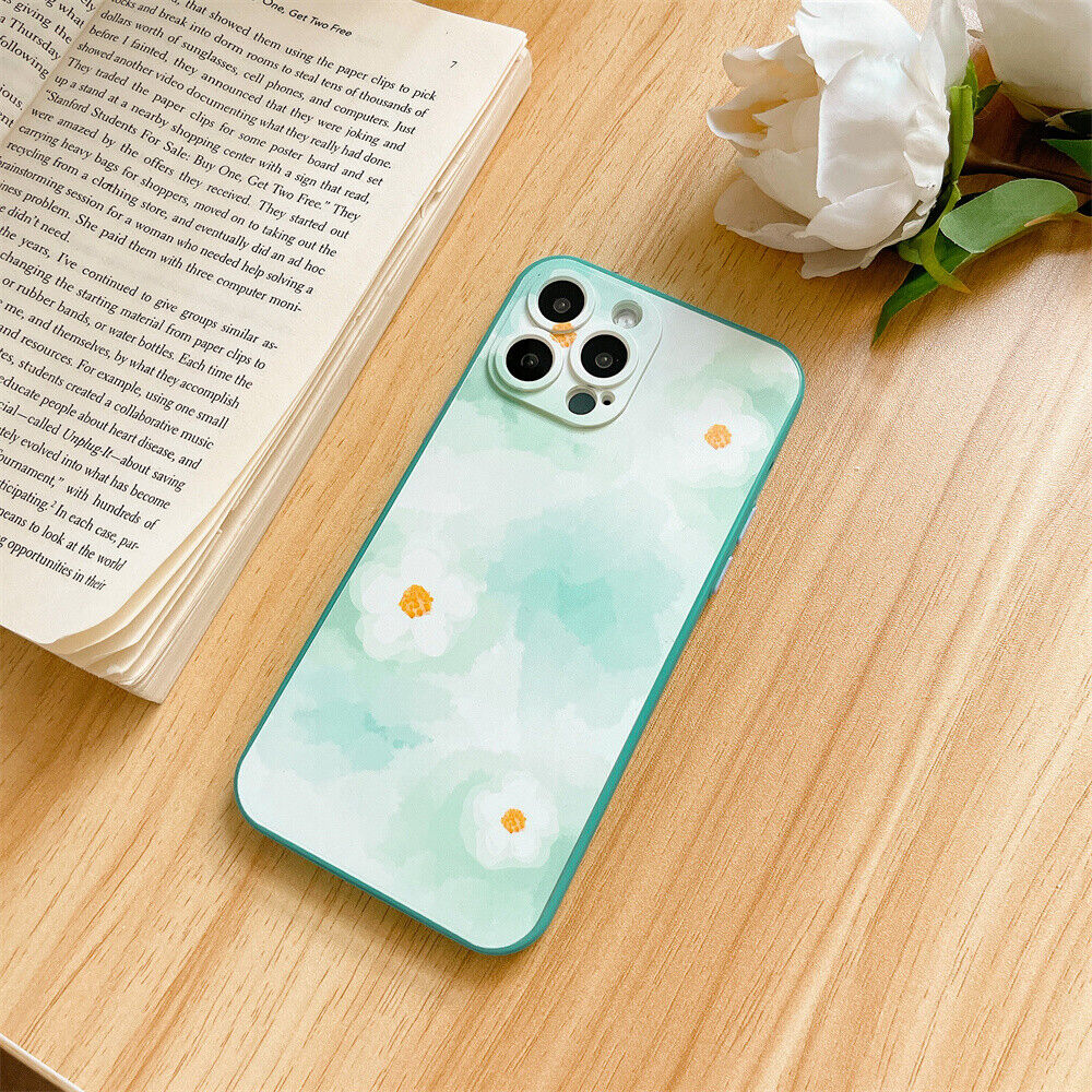 Blue Rose ＋ Light Flower Phone Cover Case For iPhone 13 Pro Max 11 12 XS XR  7 8
