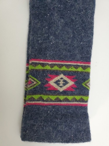 Wrangler® Ladies Angora Aztec Denim Knee High Socks Size 6-9 - Picture 2 of 5