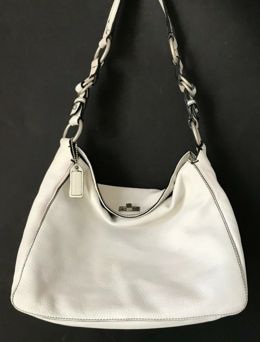 Hobo Shoulder Purse Off White Leather All-Season Pebbled Made In Canada  GREAT | eBay