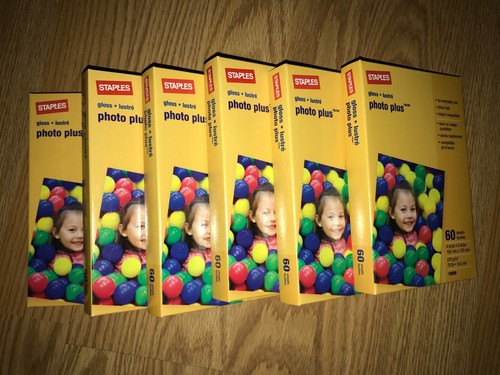 Lots of 6 Pack - Staples Photo Plus Gloss For Inkjet Printers - 60 Sheets - 4x6