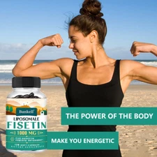 Liposomal Fisetin with Quercetin High Potency 1000mg Serving Antioxidant Energy
