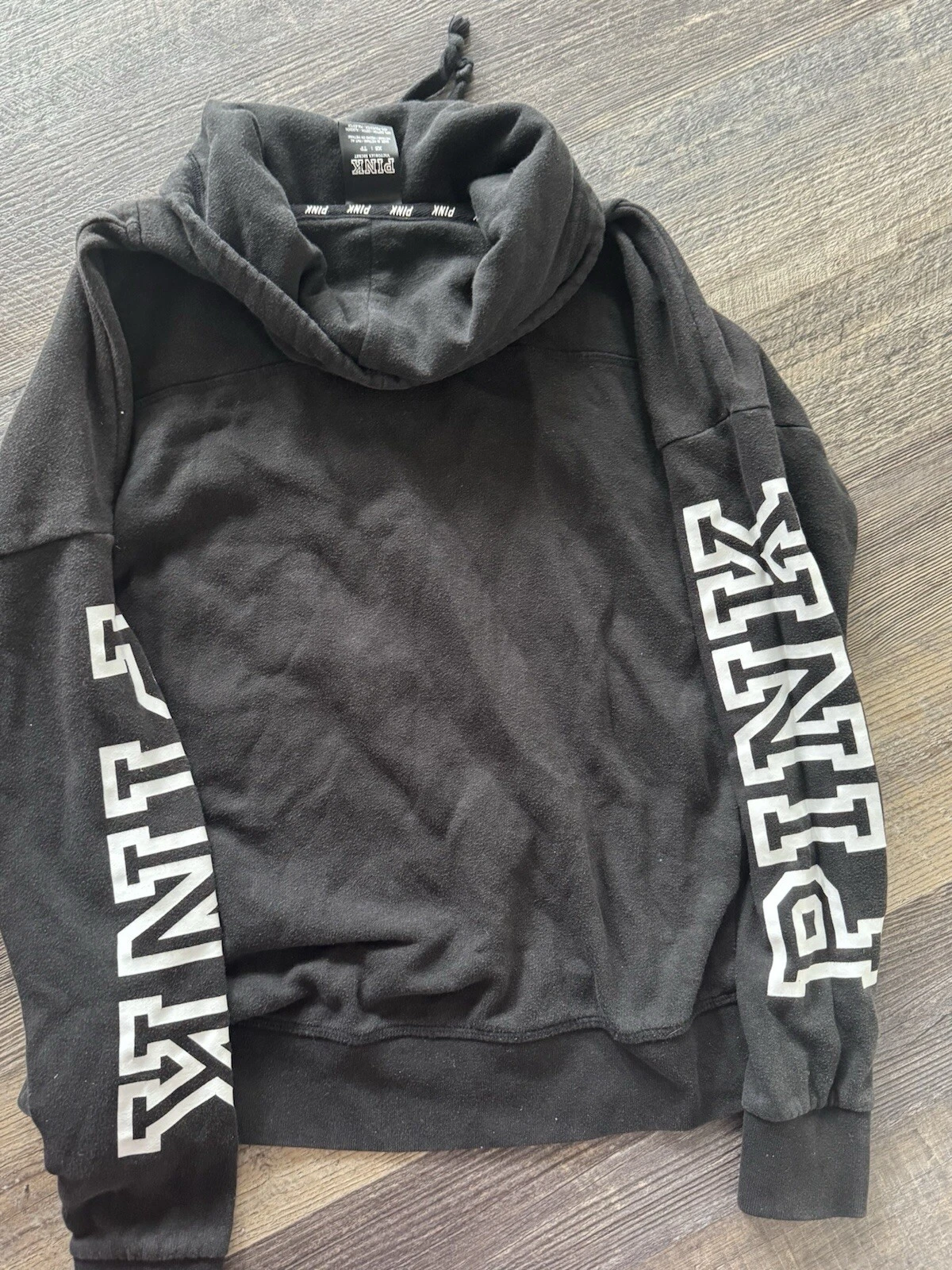 UNDERCOVER Felpa donna con cappuccio Victorias Secret Pinka cappuccio pullover nero XS TP