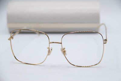 NEW JIMMY CHOO JC366/F 000 GOLD AUTHENTIC DESIGNER EYEGLASSES W/CASE 53-18