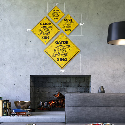 Gator Vintage Crossing Sign Xing Plastic Rustic new